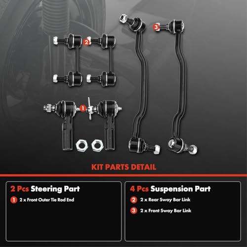 A-Premium 6-Piece Suspension Kit for 2002–2004 Nissan Altima & 2004–2008 Nissan Maxima - Image 4