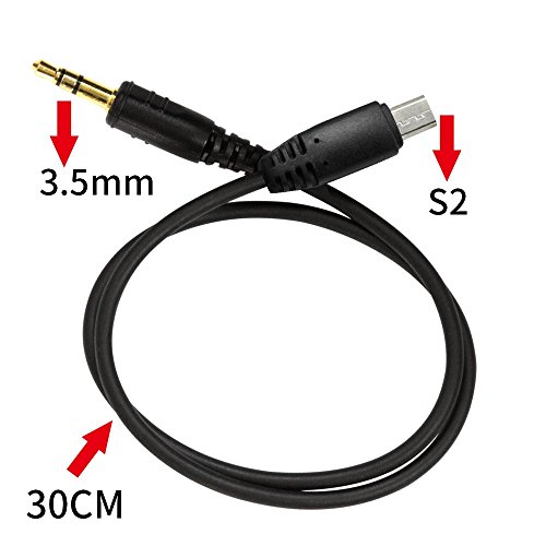 Pixel 3.5Mm-S2 Camera Shutter Connecting Cable Cord Compatible For Sony Rebel Powershot Pentax Samsung Sigma Cameras Compatible With Pixel Shutter Remote Control Tw-283 Series #TOP2