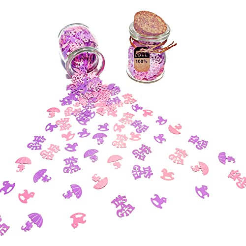 Baby Girl Confetti For Baby Shower Table Decorations 1200Pcs Neutral Theme Party Birthday Party Bridal Shower Confetti Party Decorations Large Sprinkles Glitter Metallic Gift Bag Invitation Diy #TOP3