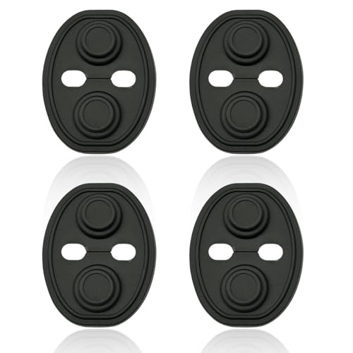 KPFILEH 4PCS Car Door Latch Lock Cover Silicone Self-Adhesive Car Door Lock Protector Guard Universal Automotive Exterior Shock Absorber Accessories for Most Cars SUVs Trucks(Black)