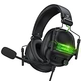 WESEARY Wired Gaming Headset for Xbox, PS5, PS4, Switch, PC, Mobile, Surround Sound Gaming Headphones with ENC Noise-Canceling Mic, 50mm Drivers, Soft Memory Foam Earcups, Comfortable Durable Design