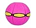 GDYS Nuevo adulto descompresión UFO bola mágica luminosa mini pie deformación bola de ventilación Frisbee padre-niño juguete interactivo (rosa)