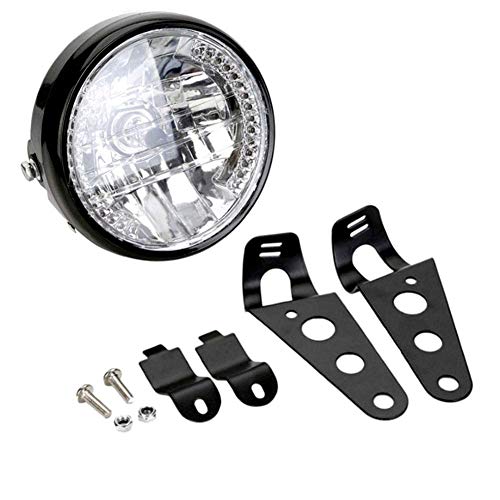 Phare rond pour moto - Projection LED Daymaker avec support de fixation - halogène LED 12 V 17,8 cm - Image 4