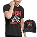 Produktbild SOTTK Herren Kurzarmshirt Mens Fashion Charged GBH Perfume and Piss T Shirts and Washed Denim Hat Casquette Black ComfortSoft Cotton T-Shirt
