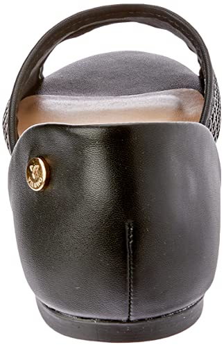 Sapatilha semi-aberta, Via Uno, Feminino, Preto, 35