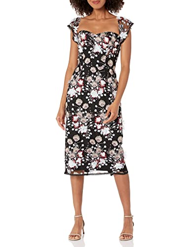 Amazon.com: Dress the Population Women's Tara Bodycon MIDI Dress, Black  Multi, XX-Small : Clothing, Shoes & Jewelry