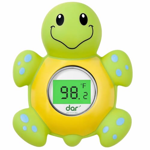Image of DAR DAROUXIAO Baby Bath Thermometer for Tub,Floating Digital Water Temperature Thermometer with Instant Accurate Reading,3-Color Safety Light,Auto On/Off for Newborn,Infant & Toddler