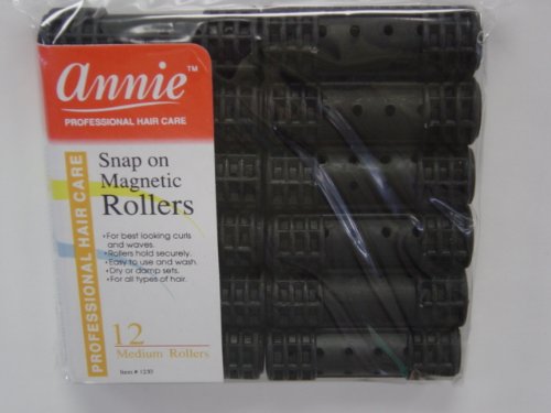 Annie Snap On Magnetic Rollers (Black) Size: Jumbo