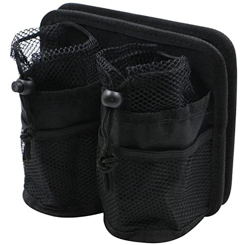 Porte-Gobelet Voyage Bagages Valise Porte-Boissons - Gobelet Avec sac SuppléMentaire, sac Boissons, Peut Contenir Deux Tasses Café, S'adapte Toutes les PoignéEs Valise, 20 × 17,5 × 11 Cm (Noir) Cover