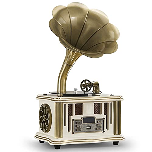 Haut-Parleur Bluetooth rétro, Gramophone à Platine Vinyle Vintage en Forme d’entrée auxiliaire, Lecteur USB, Double… - Les Beatles, Paul McCartney, John Lennon, RIngo Starr, George Harrison Haut-Parleur Bluetooth rétro, Gramophone à Platine Vinyle Vintage en Forme d'entrée auxiliaire, Lecteur USB, Double…