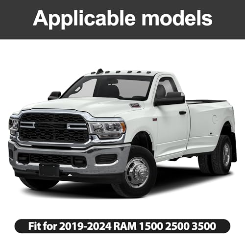 Image of Rear Tailgate Emblem for 2019-2024 RAM 1500 2500 3500, Matte Black American Flag Back Tailgate Badge Logo (Silver)