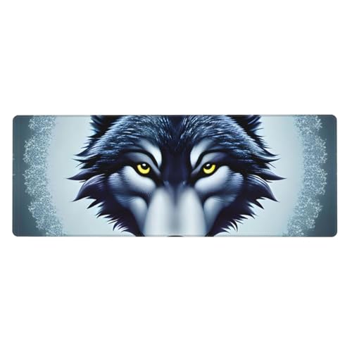 Alfombrilla para teclado y mouse XL con diseño de lobo para transformar tu sala de estudio