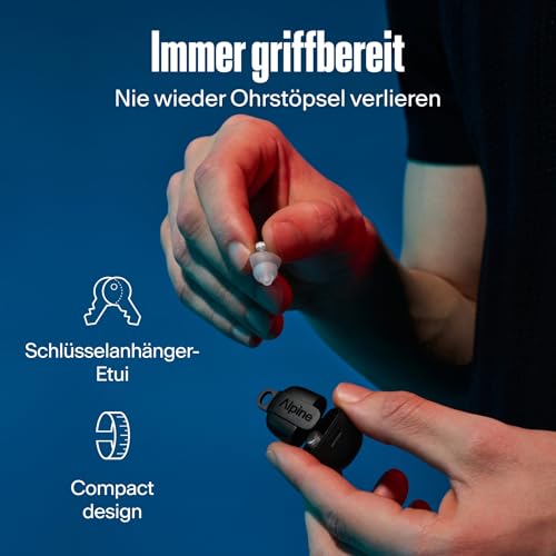 Alpine PartyPlug Pro Gehörschutz Ohrstöpsel für Konzert, Festival, Musik, Party & Disco - 21dB Hi-Fi Premium Lärmschutz - Höchste Musikqualität, Professional Filter, 3 Größen (S/M/L), Transparent