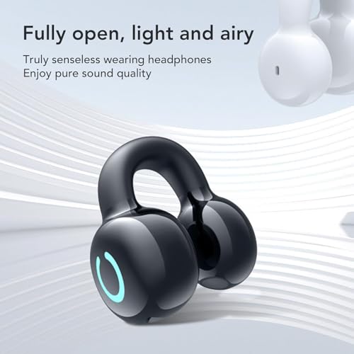 Image of Open Ear Wireless Earbud, V5.3 Clip On Earphone, Single Ear Clip Earbud with Noise Cancelling, IPX5 Waterproof, for Sports Running (Multicolor)