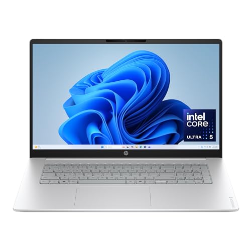 Image of HP OmniBook 3 17.3 inch Laptop PC, FHD Display, Intel Core Ultra 5 225U, 8 GB RAM, 512 GB SSD, Intel Graphics, Windows 11 Home, Glacier Silver, 17-dg0099nr