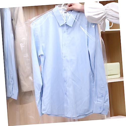 Cabilock 60 Pcs Disposable Clothing Bags Waterproof Dry Cleaning Garment Covers for Suits Dresses and Coats Sturdy Plastic Dustproof Clothes Cover for Home and Travel2