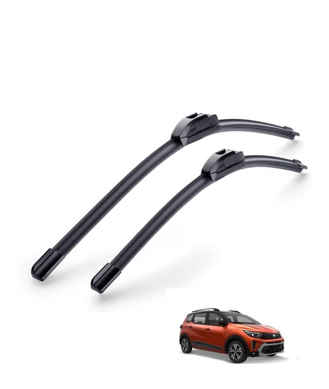 Image of AWB Frameless /Soft 20 inch16 inchAll-Season Replacement Wiper Blades Compatible with Renault Triber(Pack of 2)