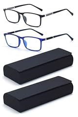 C04 1 Black 1 Blue Glasses With Hard Cases