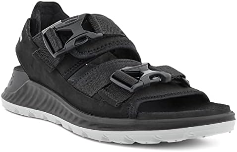 ECCO Men's EXOWRAP 2-Strap Buckle Sport Sandal, Black/Black, 13-13.5 | Image 2