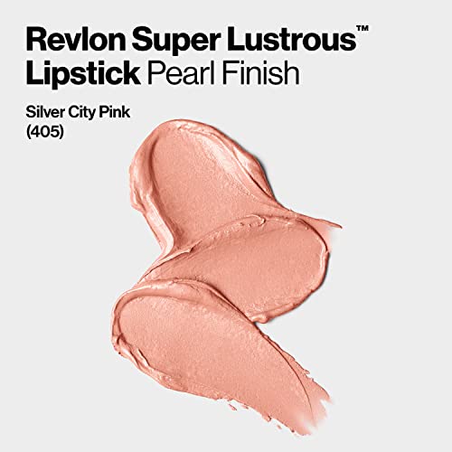 Revlon Super Lustrous Lipstick, High Impact Lipcolor With Moisturizing Creamy Formula, Infused With Vitamin E And Avocado Oil In Pinks, Silver City Pink (405) 0.15 Oz #TOP7