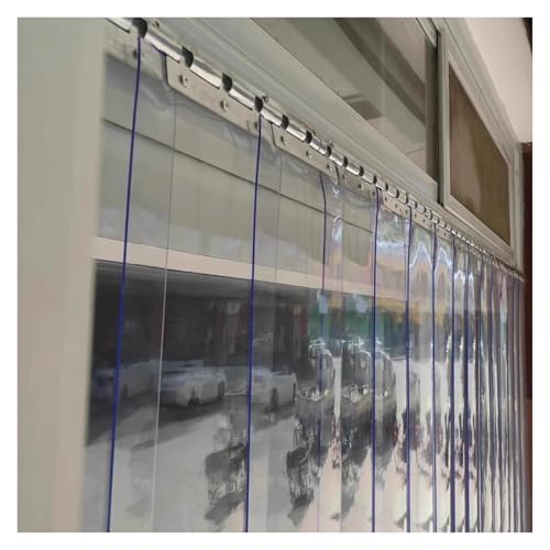 Kit de Cortina de Tiras de PVC para Puerta de congelador, Suave, Impermeable, Ideal para Salas Blancas y dormitorios, de fácil instalación (90 x 210 cm/35,43 x 82,68 Pulgadas)
