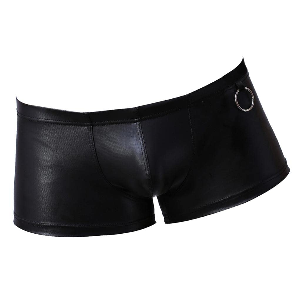zoomella Stretch Boxer Brief Men Faux Leather Fashion Wet Look Underwear Black S|Clothing Shoes & Accessories |Mens Clothing |Underwear|1x Men Underwear|Accessories, Organizer, Storage, Holder, Rack, Stand, K-picture-37