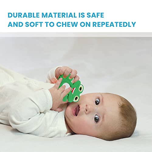 Image of Gadgetime USA Silicone Baby Teether (Pack of 5) - Animal Toys for Babies, Toddlers, Girls & Boys - Stimulating & Soft Soothing - BPA Free - Assorted Colors