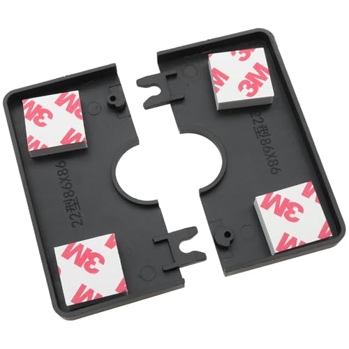 safycaby 2PCS Wall Split Flange 0.87inch/22mm Square Shaped Escutcheon Plate Wall Hole Decorative Cover for Plumbing Wall Hole Trim (Black 0.87Inch/22mm) (black)