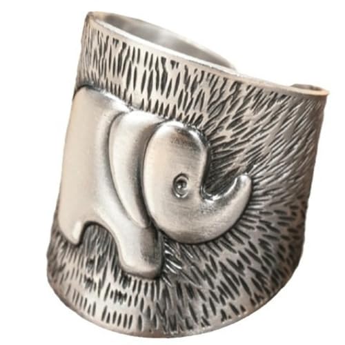 Caiduoduo Bagues éléphant vintage pour hommes et femmes Bagues ouvertes Index doigts Bagues personnalité