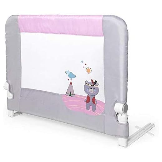 INTERBABY - Barrera de Cama Abatible 90 cm Indio Rosa