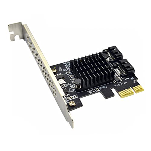 ezqnirk 1pcs PCIE to SATA 3 Expansion Card Add On Card Controller Dual SATA Port PCI Express Adapter Card Windows 10/8/7/XP/2003/2008/Linux