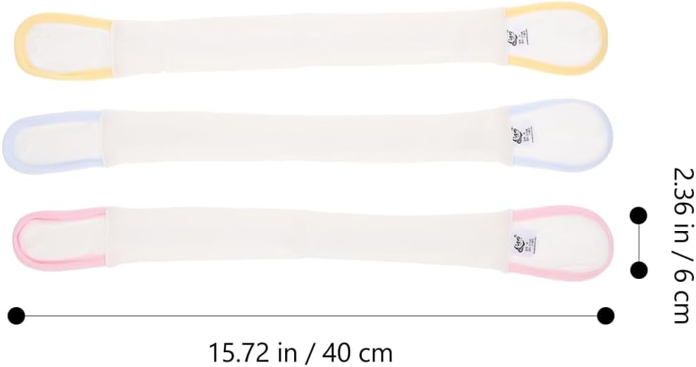 Toddmomy Diaper Fixing Belt 3-Pack Adjustable Baby Cloth Diaper Fastener Elastic Waist Strap for Pocket Diapers Comfortable Movement Fits Different Waist Sizes