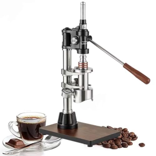 Macchina da caffè espresso manuale, pressione manuale da 16 bar, per un sapore ricco, caffettiera a leva commerciale per uso domestico e ufficio