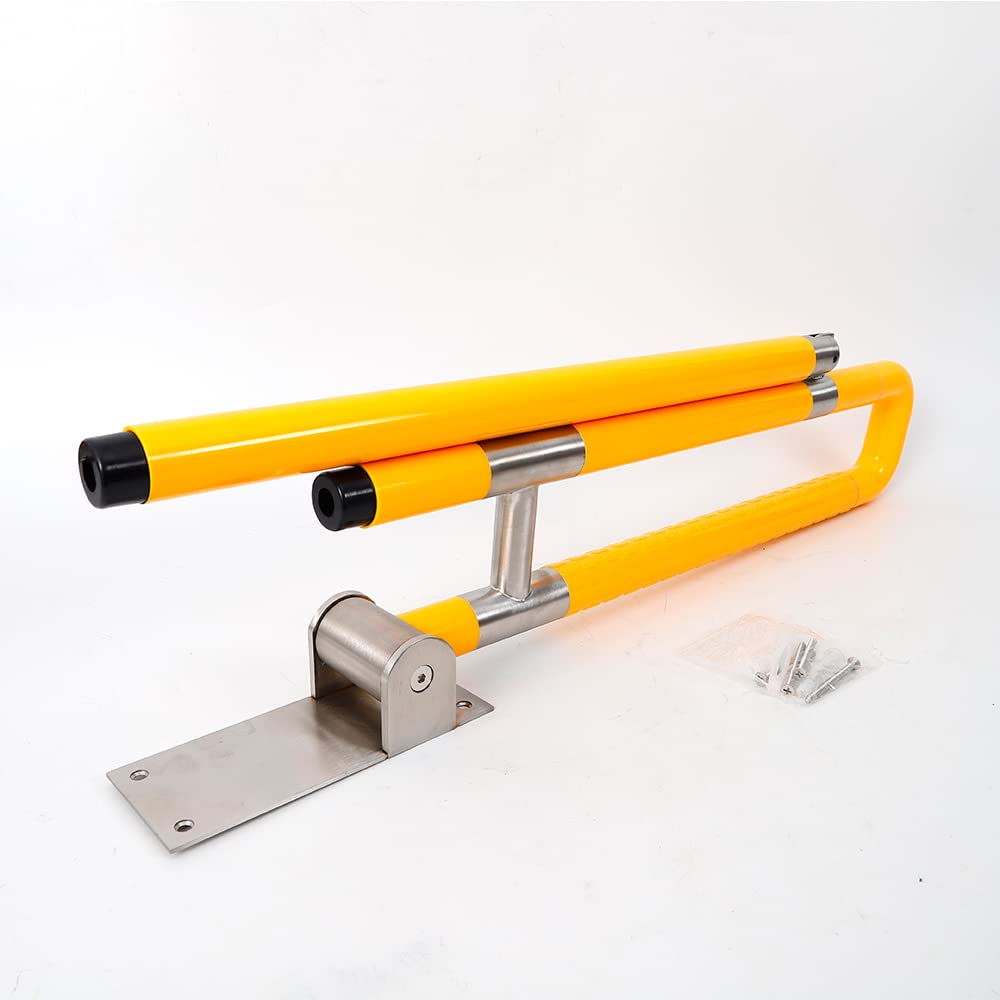 Barras de agarre para el baño, soporte de pared, ayuda de apoyo, aseo, aseo, aseo, seguridad, antideslizante, montaje en pared (60 cm, blanco)