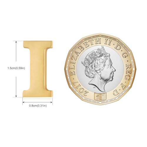 Image of HONEY BEAR Mens Womens Initial Alphabet Letter Lapel Pins Collar Badge Brooches for Business Wedding Graduation Gift Matte Gold 0.59 inches