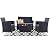 4 Piece Patio Furniture Set,Outdoor Wicker Conversation Sets,Rattan Sectional Sofa w/Coffee Table,Seat Cushions for Backyard Porch Garden Poolside