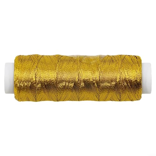 Hilos para coser, hilo brillante plata y oro, 200 m miniatura 2