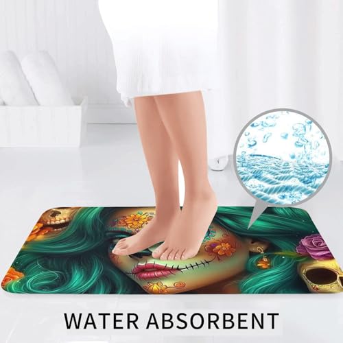 Alfombras de baño de esqueleto alfombrilla suave lavable juego 3 piezas 7