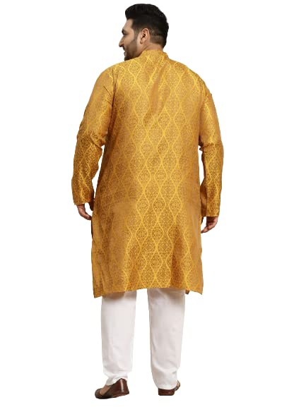 Image of SOJANYA (Since 1958 Men's Jacquard Silk Printed Kurta & Pyjama Set