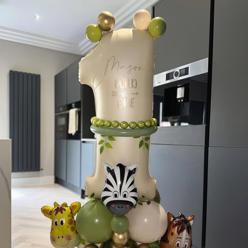 Image of Cream Number 13 Balloons,40 Inch 13 Balloons Giant Helium Foil Mylar Beige 13 Balloon Number for Birthday Party Anniversary Decorations