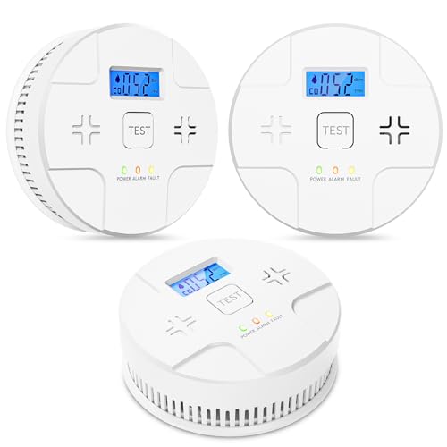 3 Packs,Smoke and Carbon Monoxide Detector, 2 in 1 Smoke