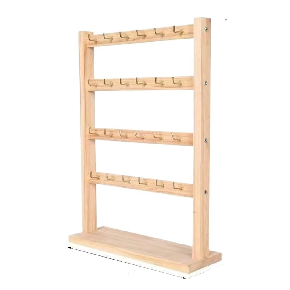 FAJNUZI2024 Jewellery Display Stand Wooden Jewelry Display Stand Hooks for Bracelets Necklaces Earrings Organizer(Large)