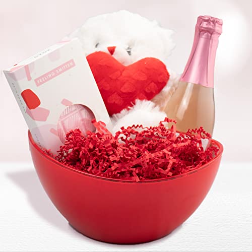 Magicwater Supply Crinkle Cut Paper Shred Filler (2 Lb) For Gift Wrapping & Basket Filling - Red #TOP3
