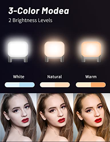 Image of Selfie Stick Tripod with Light, 3-in-1 Multifunctional Design, Rechargeable LED Light with Two Brightness Levels with Bluetooth Remote for Makeup Selfie & vlogging