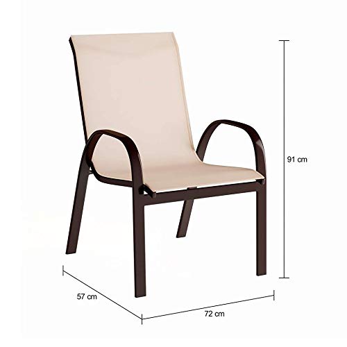 Cadeira de Jardim Sauípe Marrom e Bege