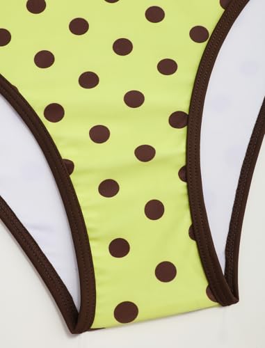 Image of ZAFUL Women's Tie Back Padded High Cut Bralette Bikini Set Two Piece Swimsuit