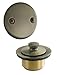 LDR 552 5101AB Waste and Overflow Kit with Lift and Turn Drain and Double Hole Plate, Antique Brass