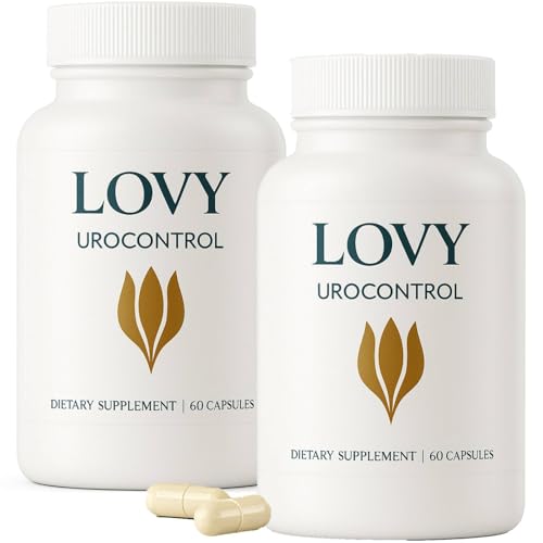 Lovy Urocontrol Capsules Bladder Health Supplement Maximum Strength Formula with Magnesium Cranberry Pumpkin Seed Red Clover Sea Buckthorn Fruit Powder Non-GMO Gluten Free 60 Capsules (2)