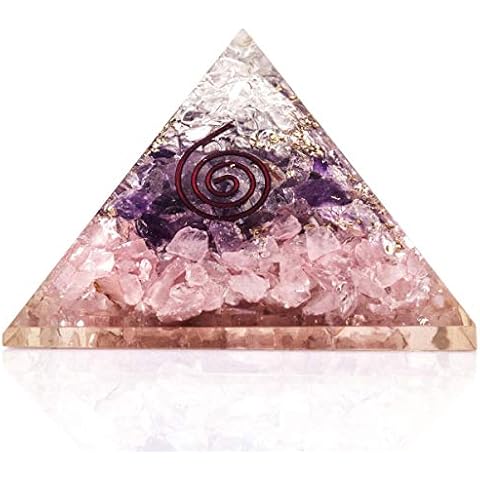 SHARVGUN Multistone Gemstone Crystal Orgonite Pyramid Energy Generator Protection Chakra Balancing Healing Meditation Yoga Cover