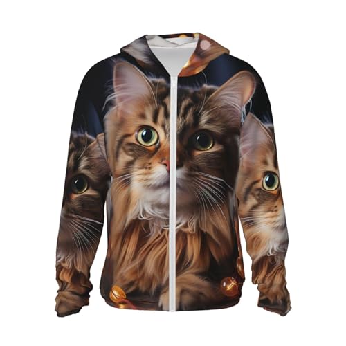 Veste pour chat UPF 50+ anti-UV à manches longues et capuche active